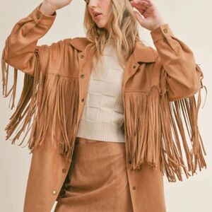 Sage the label // She's magic suede fringe jacket // western // medium-large